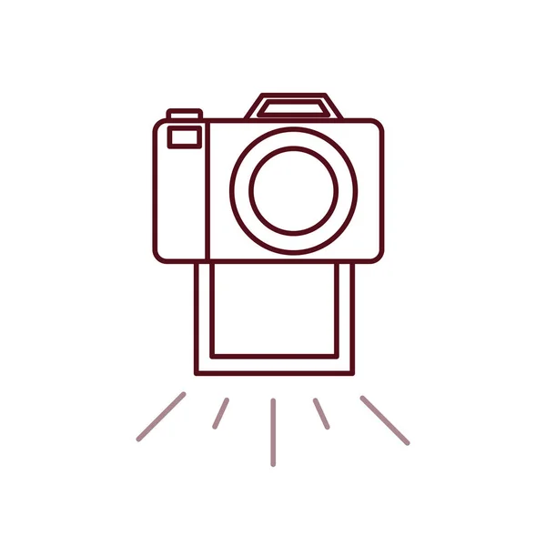 Câmera com ícones definidos ícone isolado — Vetor de Stock
