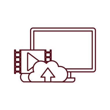 bilgisayar ekran nesneleri izole simgesiyle