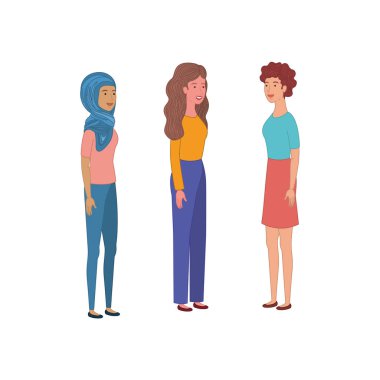 Genç kadının avatar karakter...