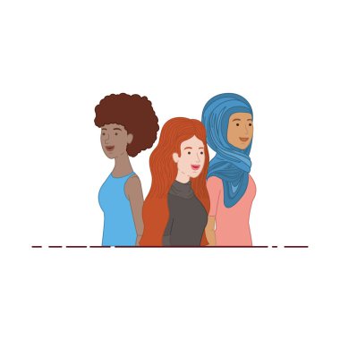 Genç kadının avatar karakter...