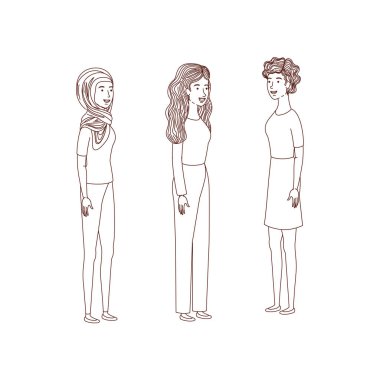 Genç kadının avatar karakter...