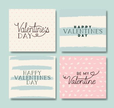 mutlu sevgililer günü kartları ayarla