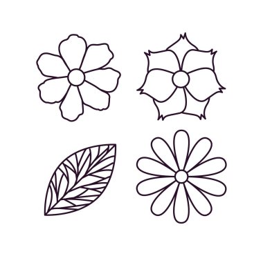 güzel çiçekler Icons set