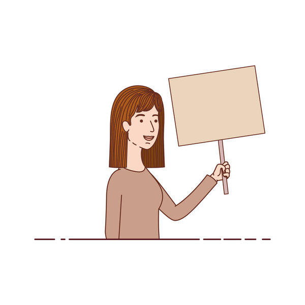 женщина с тегом из дерева аватар характер вектора иллюстрации дизайн
