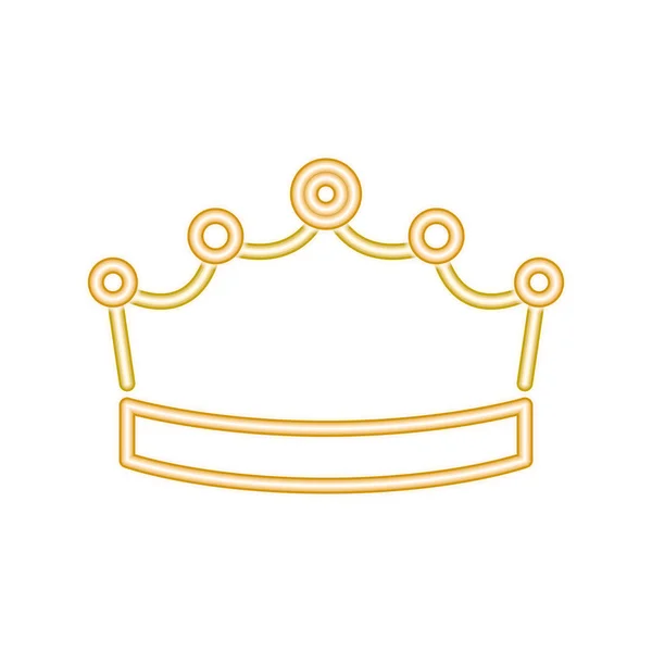 Corona Silhouette Isolato Icona Vettore Illustrazione Desing — Vettoriale Stock