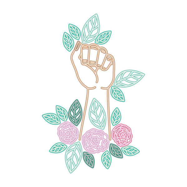 рука с цветочным аватаром
