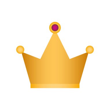 Altın taç izole simgesi