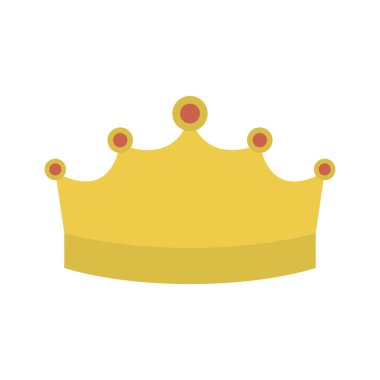Altın taç izole simgesi