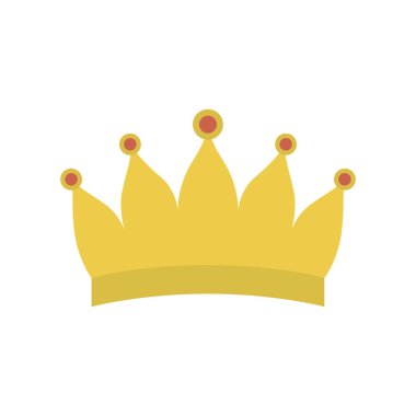 Altın taç izole simgesi