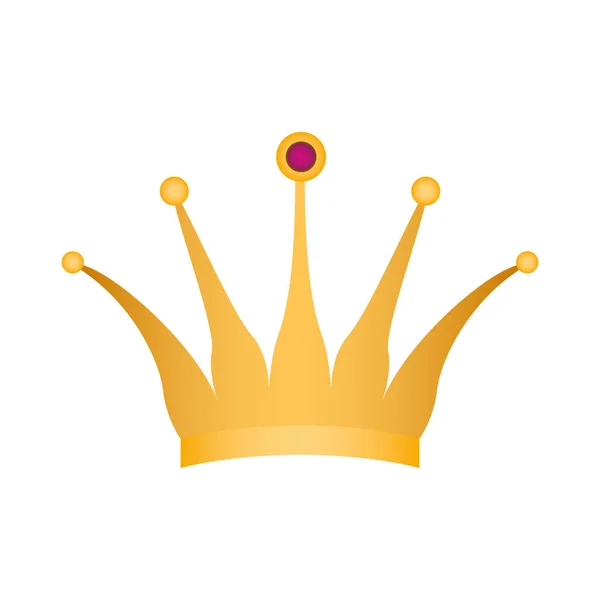 Arany korona elszigetelt ikonra — Stock Vector