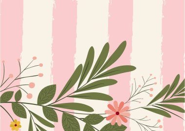 güzel çiçeklerle yapraklar izole simgesi