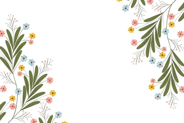 Piękne kwiaty z liści na białym tle ikona — Wektor stockowy