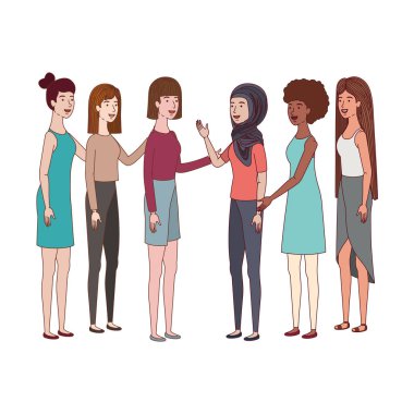 Genç kadının avatar karakter...