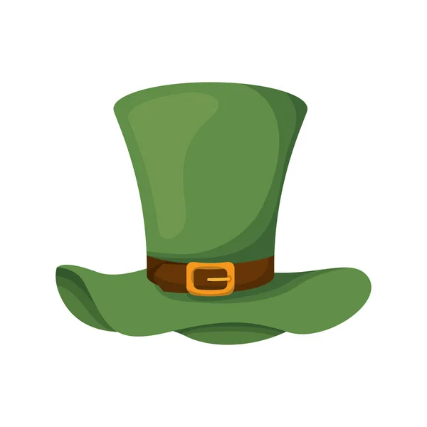 Ícone isolado chapéu leprechaun — Vetor de Stock