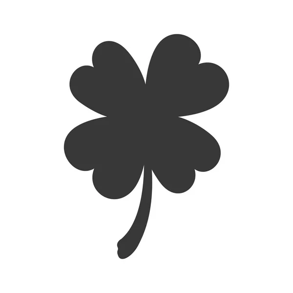 Lucky clover isolated icon — Stock Vector