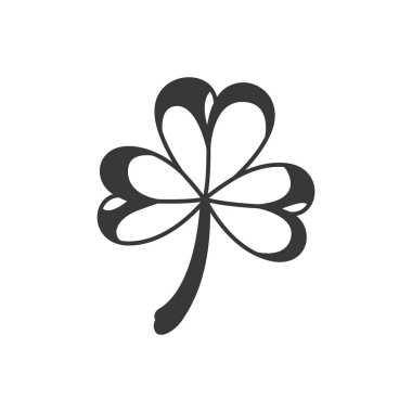 şanslı yonca izole simgesi