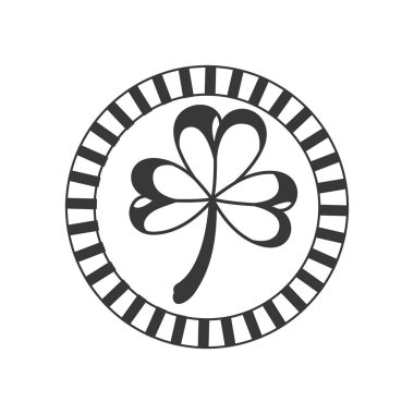 şanslı yonca izole simgesi