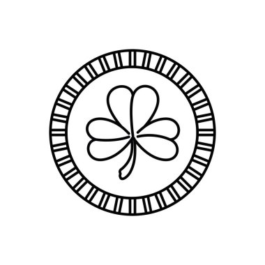 şanslı yonca izole simgesi