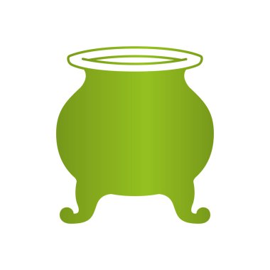 cüce cin kazan izole simgesi