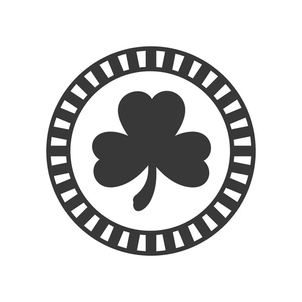 Lucky Clover Isolated Icon Vector Illustration Desing — Stock Vector