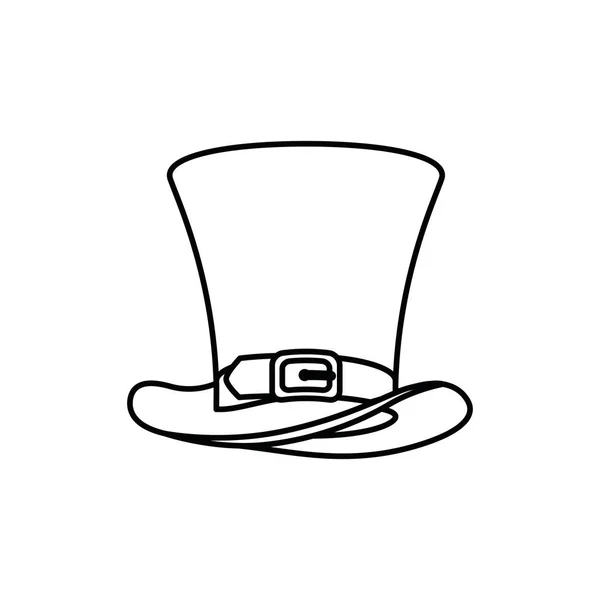 Ícone isolado chapéu leprechaun — Vetor de Stock
