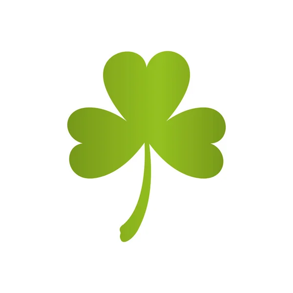 Lucky clover isolated icon — Stock Vector