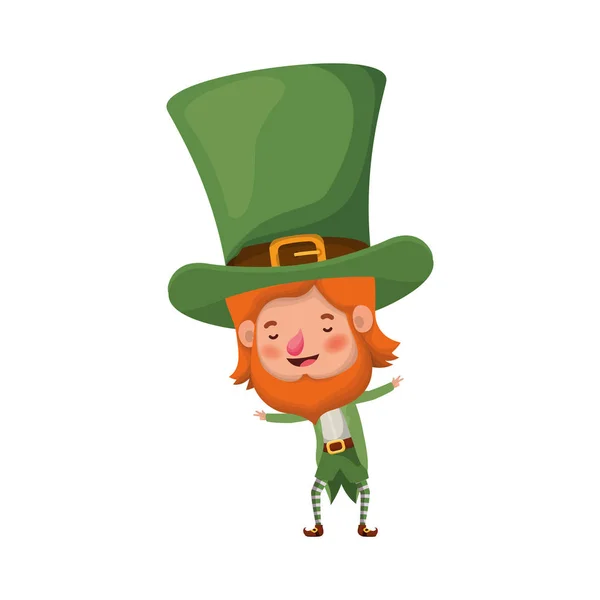 Leprechaun standing avatar character — Stock Vector