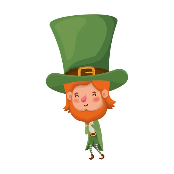 Leprechaun standing avatar character — Stock Vector