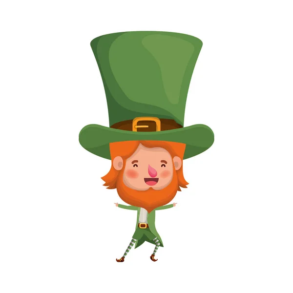 Leprechaun standing avatar character — Stock Vector