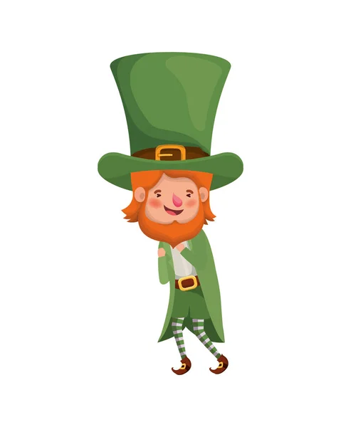 Leprechaun standing avatar character — Stock Vector