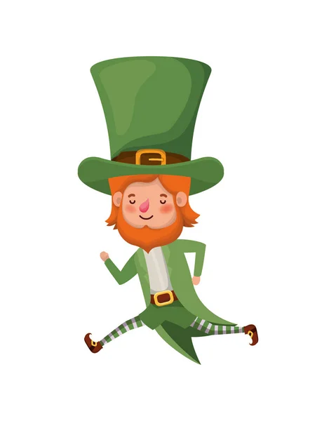 Leprechaun standing avatar character — Stock Vector