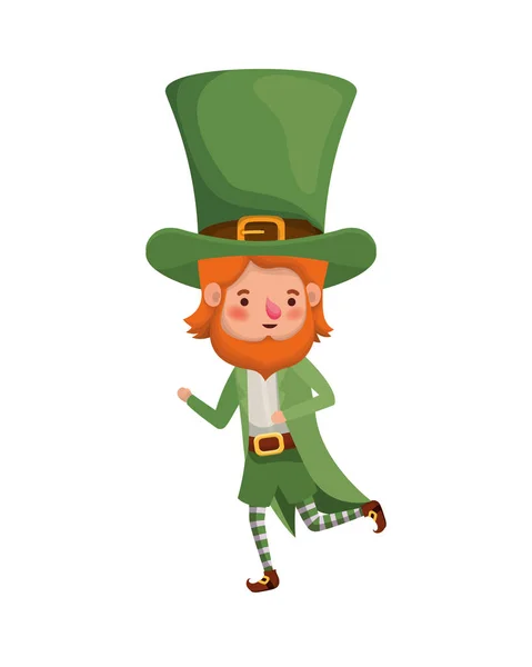 Leprechaun standing avatar character — Stock Vector