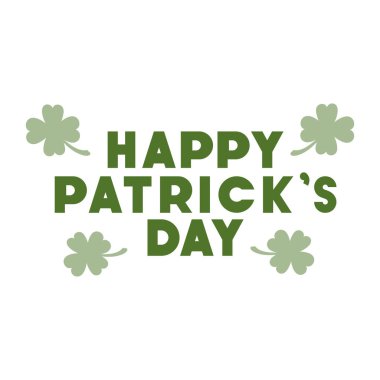 st patricks günü etiketi ile yonca ve elf şapka kutsal kişilerin resmi