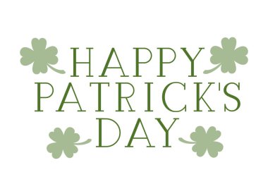 st patricks günü etiketi ile yonca ve elf şapka kutsal kişilerin resmi