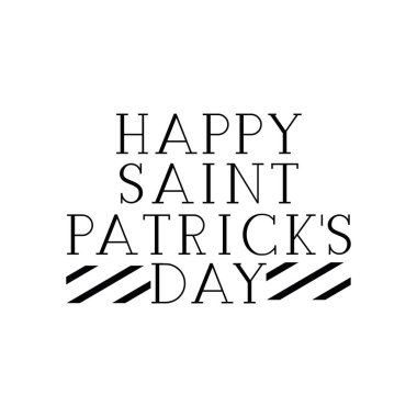 st patricks günü etiketi ile yonca ve elf şapka kutsal kişilerin resmi