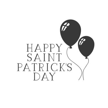 mutlu saint patricks günü etiketi ile balonları kutsal kişilerin resmi