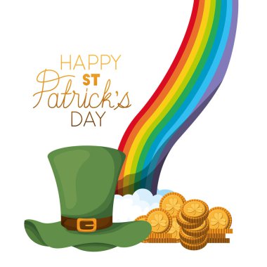 cüce cin şapka paralar izole simgesiyle