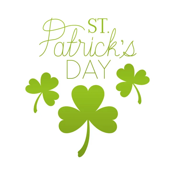 Augurandovi un felice st patricks giorno etichetta icone — Vettoriale Stock