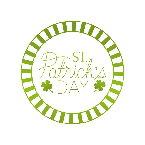 Wishing you a happy st patricks day label icons — стоковый вектор