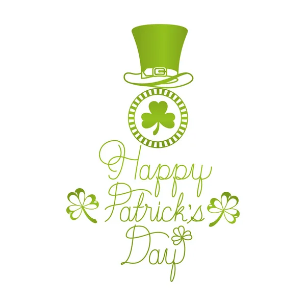 Desejando-lhe um feliz st patricks ícones rótulo do dia — Vetor de Stock