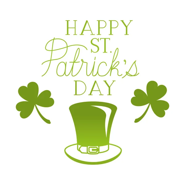 Augurandovi un felice st patricks giorno etichetta icone — Vettoriale Stock