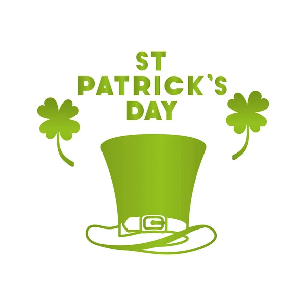 Ik wens u een gelukkig st patricks dag label pictogrammen — Stockvector