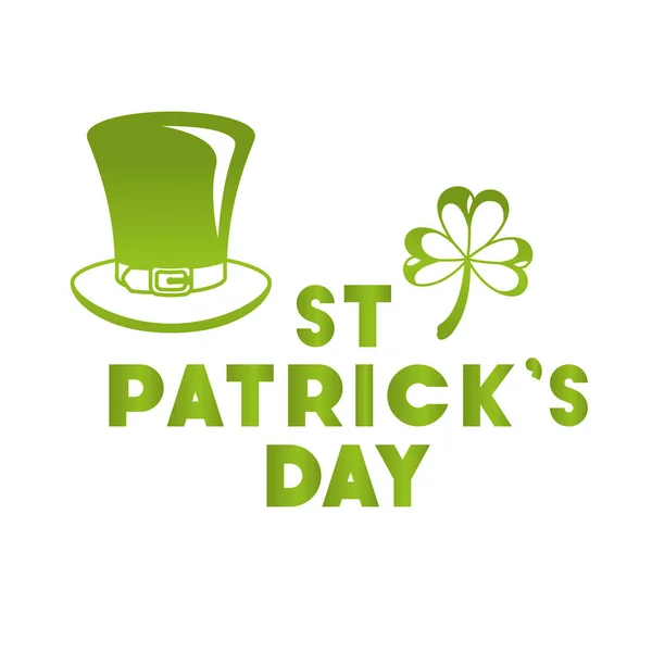 Vous souhaitant un heureux st patricks icône étiquette de jour — Image vectorielle