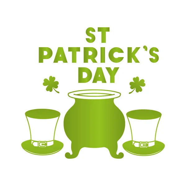 Wishing you a happy st patricks day label icons — Stock Vector
