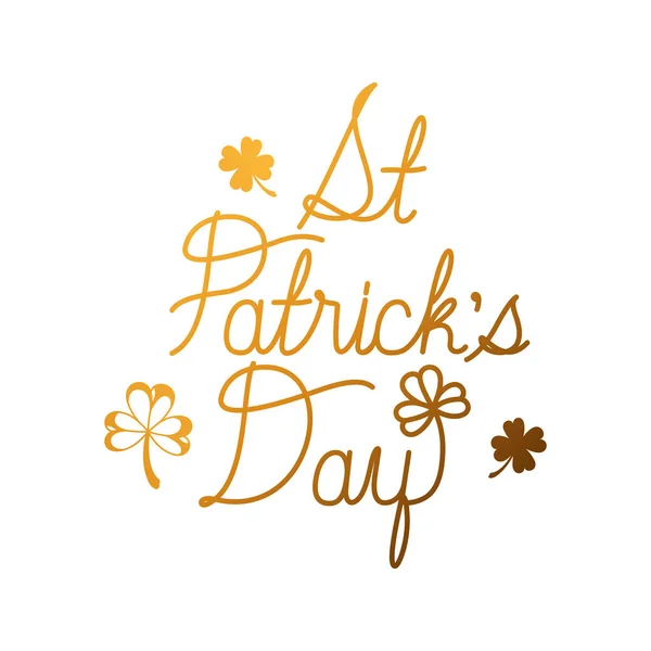 Wishing you a happy st patricks day label icons — стоковый вектор