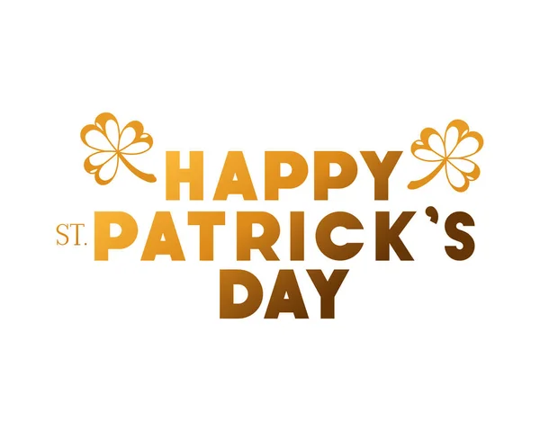 Wishing you a happy st patricks day label icons — Stock Vector