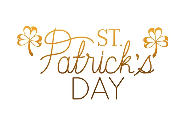 Wishing you a happy st patricks day label icons — стоковый вектор