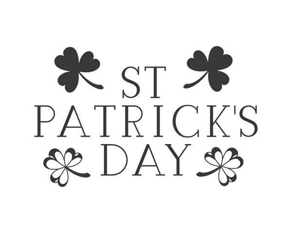 Heureux saint patricks étiquette de jour avec des ballons icônes — Image vectorielle