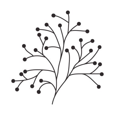 çiçeklerle yapraklar izole simgesi