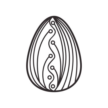 Paskalya yumurtası izole simgesi